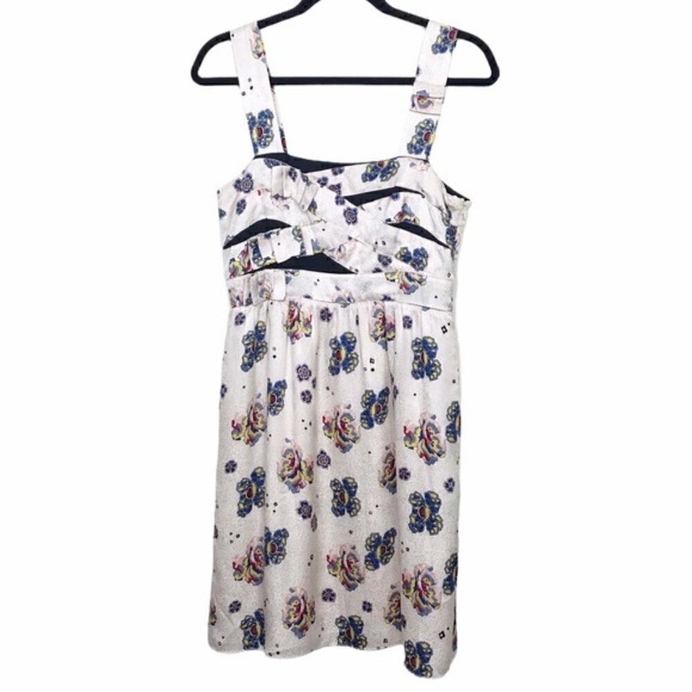 Twinkle By WenLan Silk Floral Crisscross Dress